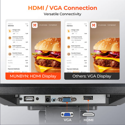 MUNBYN IPTS004 12-inch LED POS Touchscreen Monitor