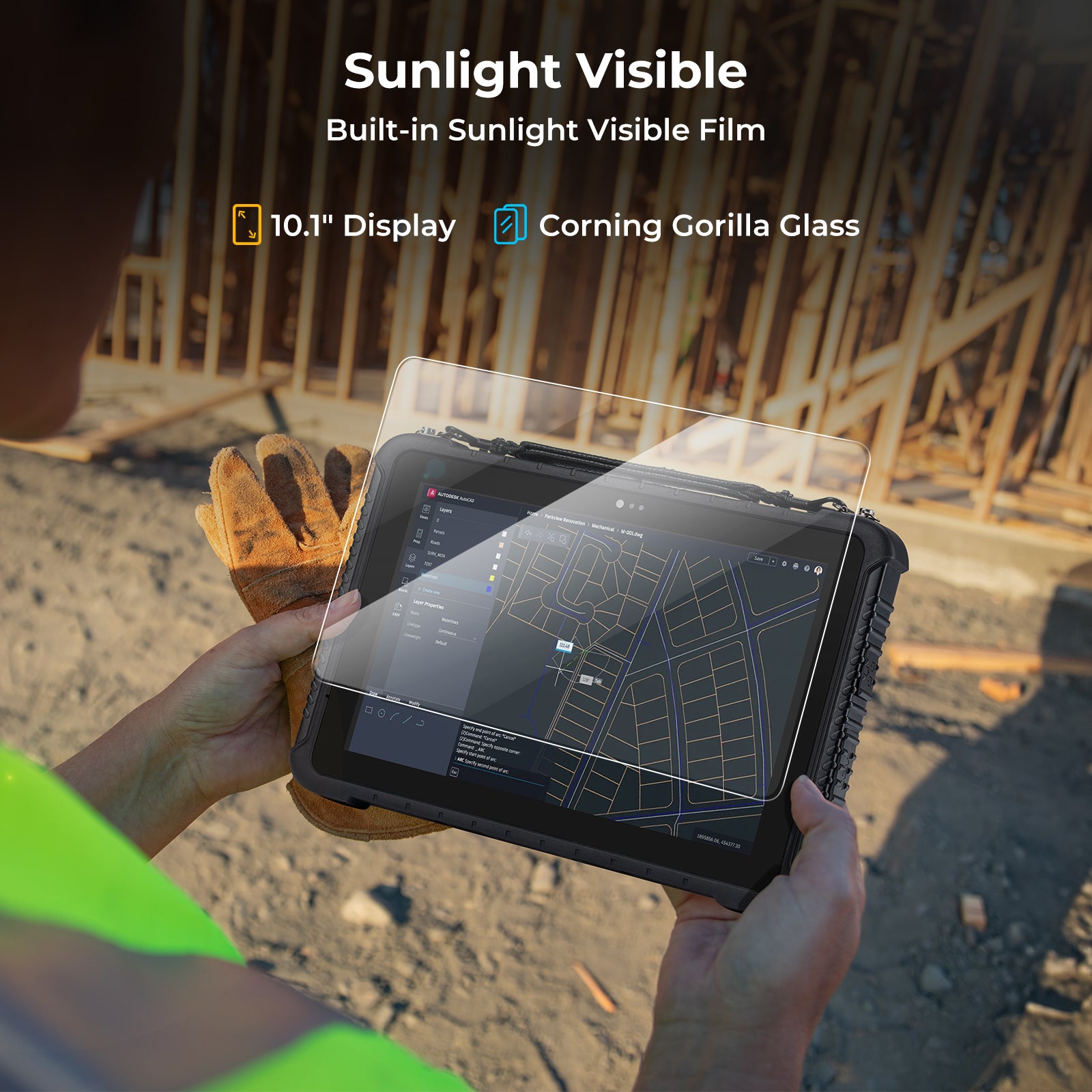 MUNBYN IRT08 Rugged Tablet for Field and Warehouse Work
