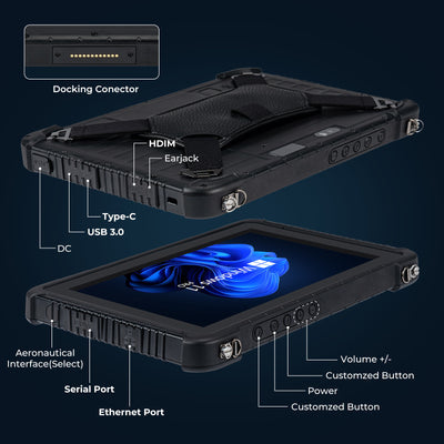 MUNBYN IRT08 Rugged Tablet for Field and Warehouse Work