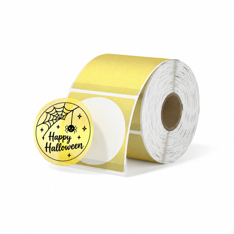 MUNBYN 2" Gold Glitter Thermal Labels for Logo and Packaging Stickers