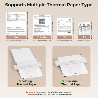 MUNBYN ITP02 Wireless Portable Printers