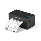 MUNBYN RealWriter 130B thermal label printer with black design, compact thermal printer for shipping and labeling tasks