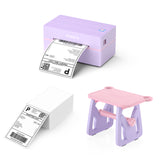 MUNBYN RealWriter 130B thermal label printer kit with printing labels, cables, and accessories on a white background.