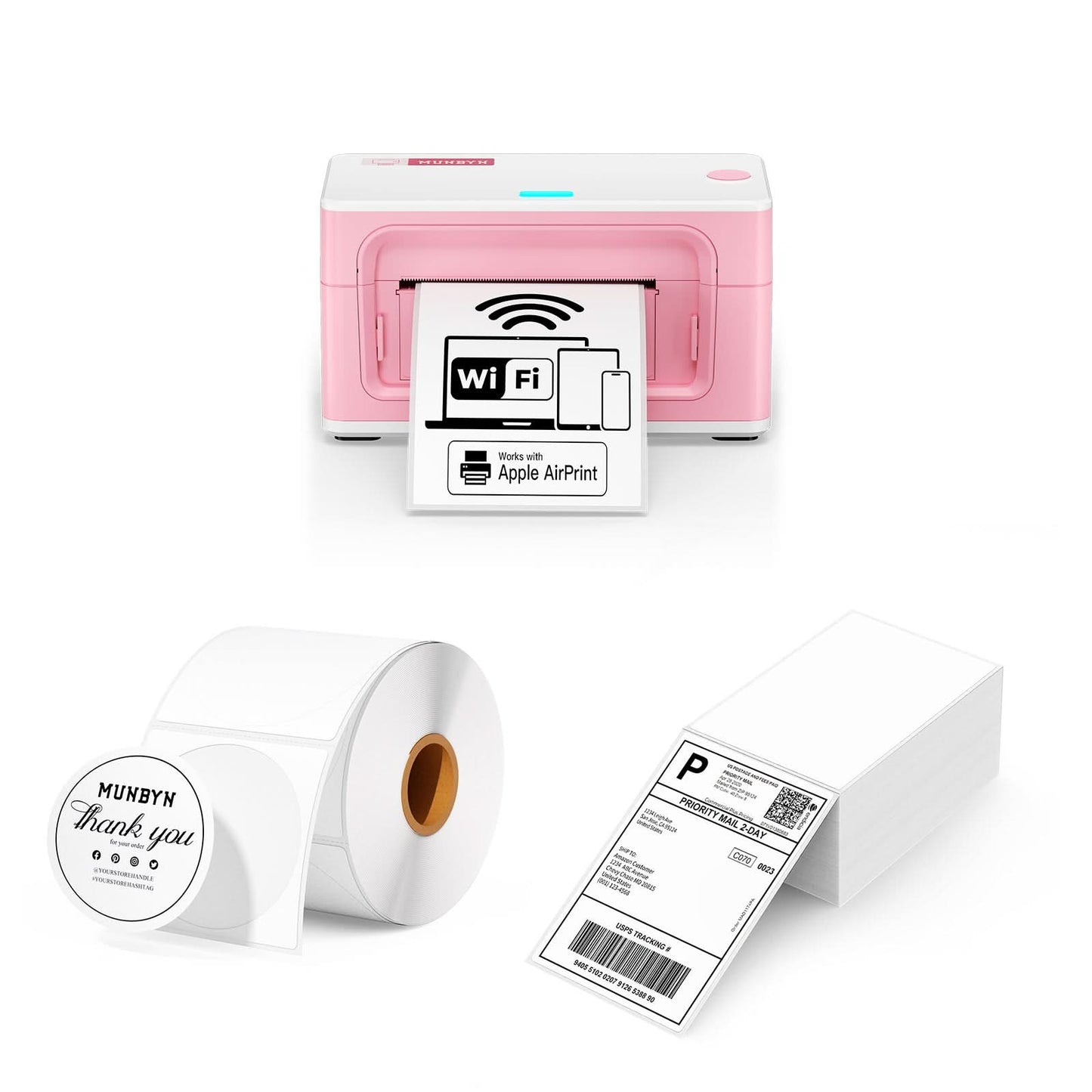 MUNBYN RealWriter 941AP AirPrint Thermal Label Printer Kit
