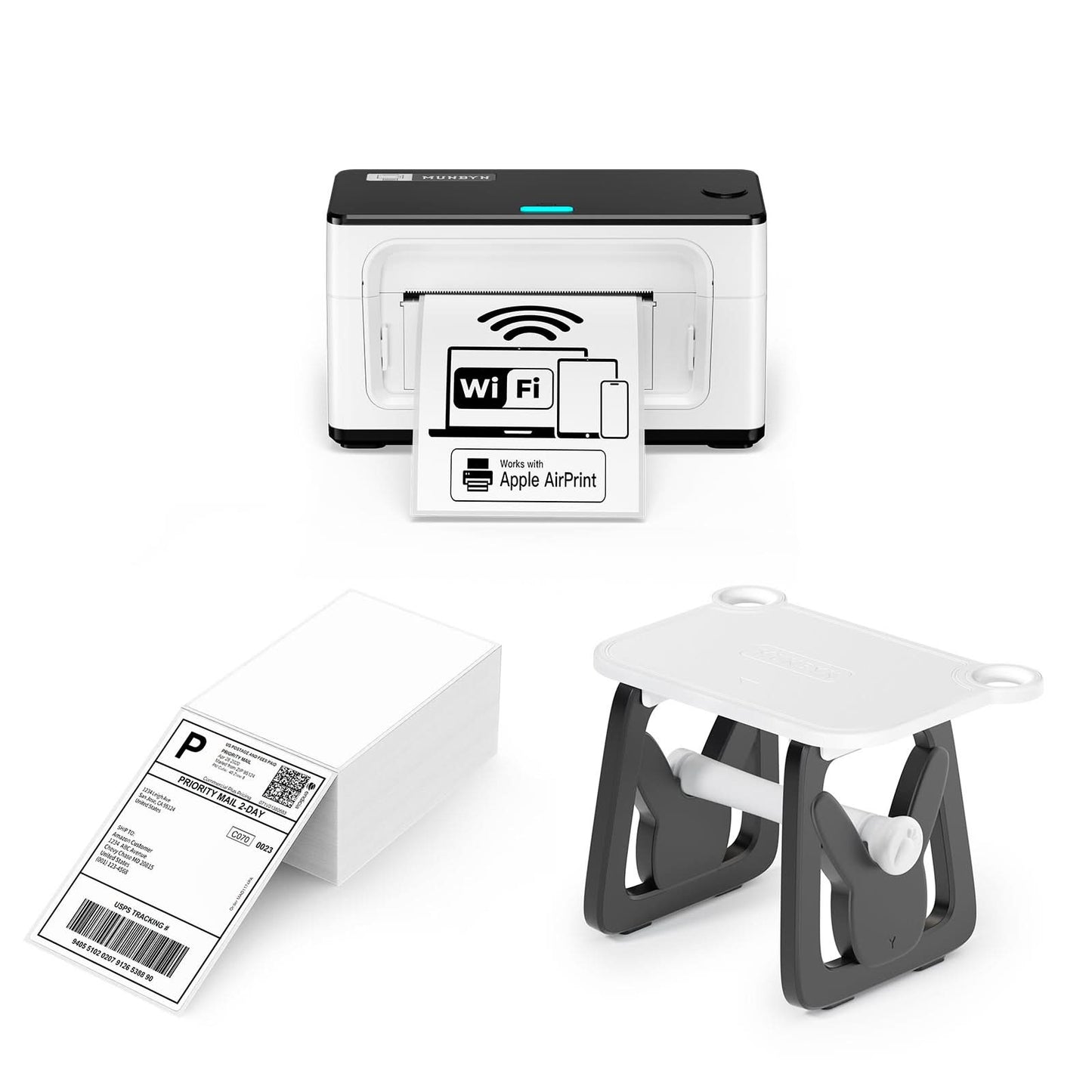 MUNBYN RealWriter 941AP AirPrint Thermal Label Printer Kit
