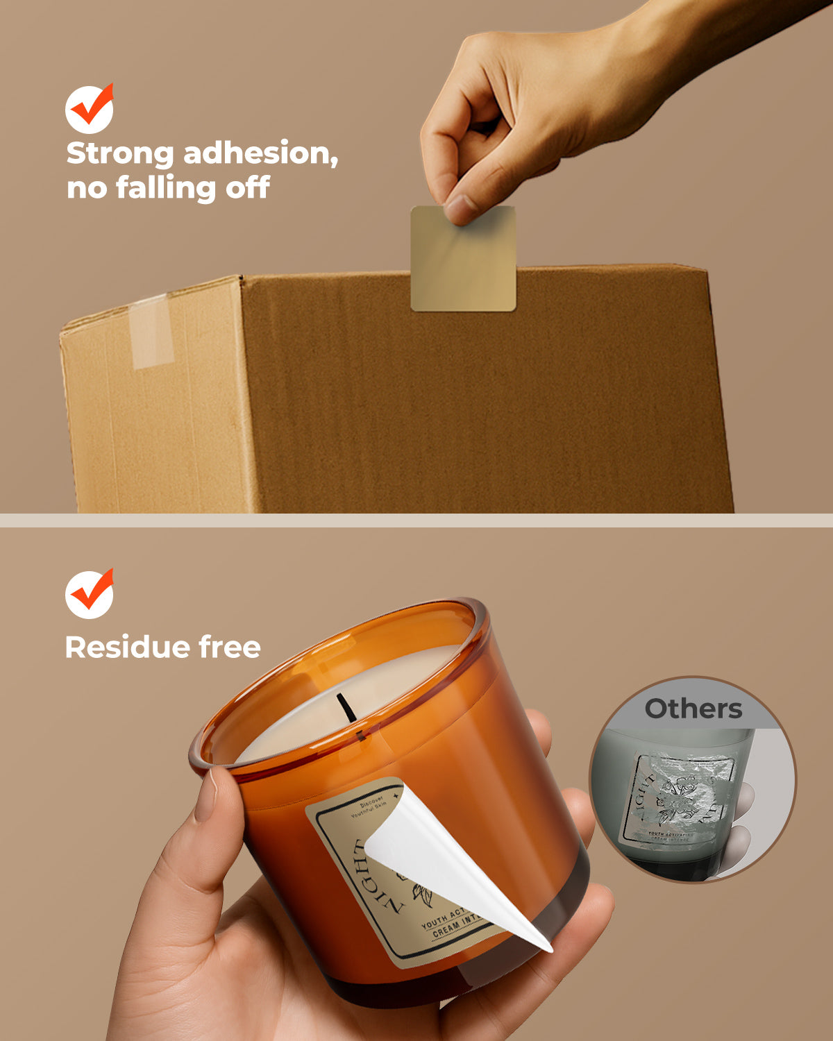 MUNBYN 2"x2" Generic Square Series Thermal Labels (750/Roll)