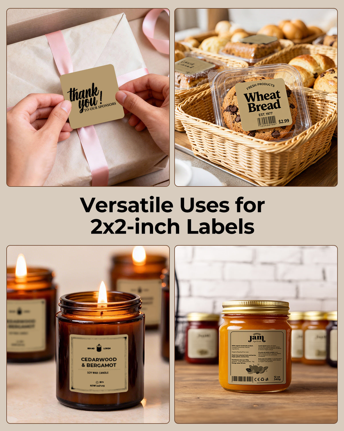 2" x 2" Square Labels