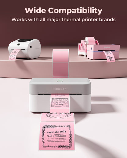 MUNBYN 2"x2" Generic Square Series Thermal Labels (750/Roll)