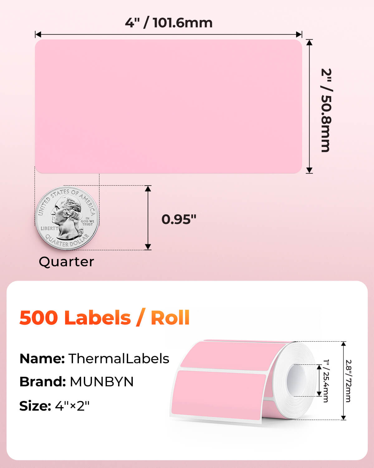 4" x 2"  Rectangle Labels