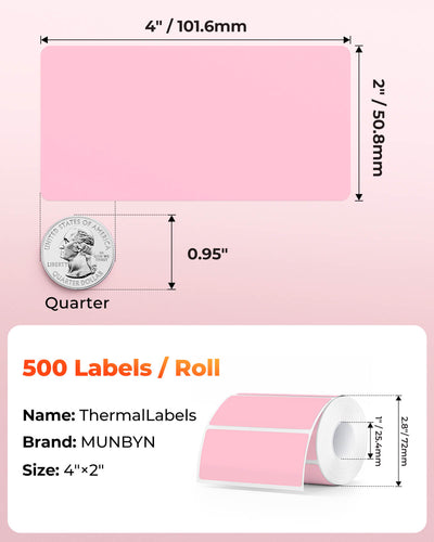 4" x 2"  Rectangle Labels