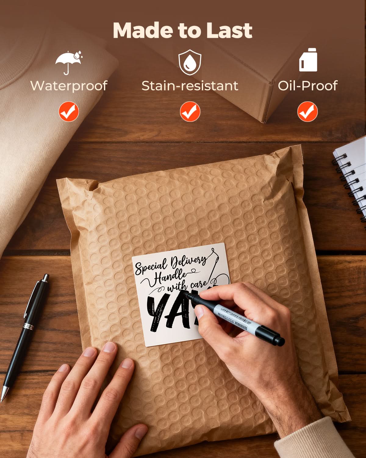 MUNBYN 3"x3" Generic Square Series Thermal Labels (500/Roll)