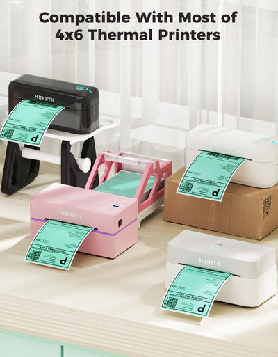 MUNBYN 4x6 Fan-Fold Direct Thermal Shipping Labels for Ecommerce Orders