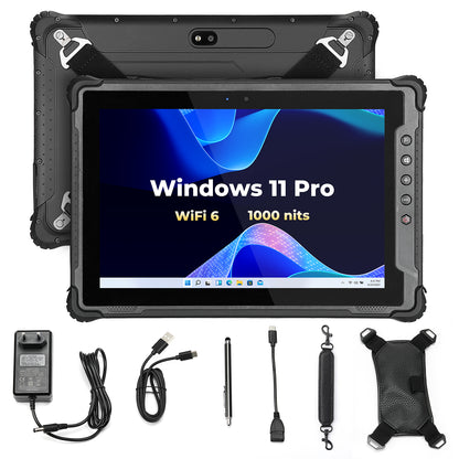 MUNBYN IRT12 Windows 11 Pro Wi-Fi 6 1000nit Rugged Windows Tablet