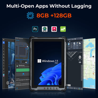 MUNBYN IRT12 Windows 11 Pro Wi-Fi 6 1000nit Rugged Windows Tablet