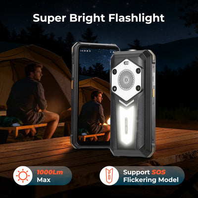 MUNBYN MT002 rugged cell phone with durable design, large screen, and sturdy build for outdoor use