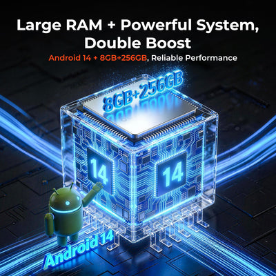 MUNBYN MT002 rugged cell phone with durable design, large screen, and sturdy build for outdoor and heavy-duty use.