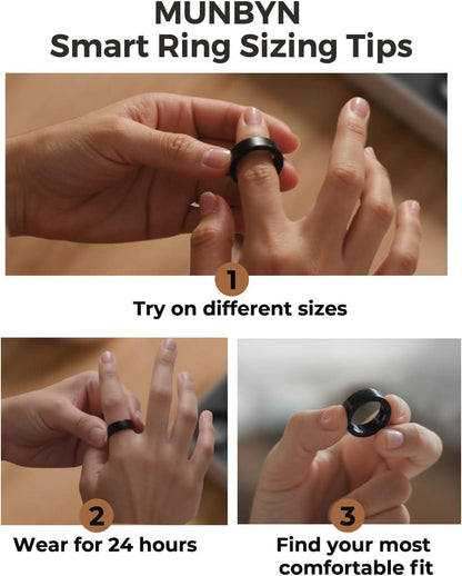 MUNBYN Smart Ring Sizing Kit - Find Your Comfortable Fit Before Purchase Designed for MUNBYN Smart Ring