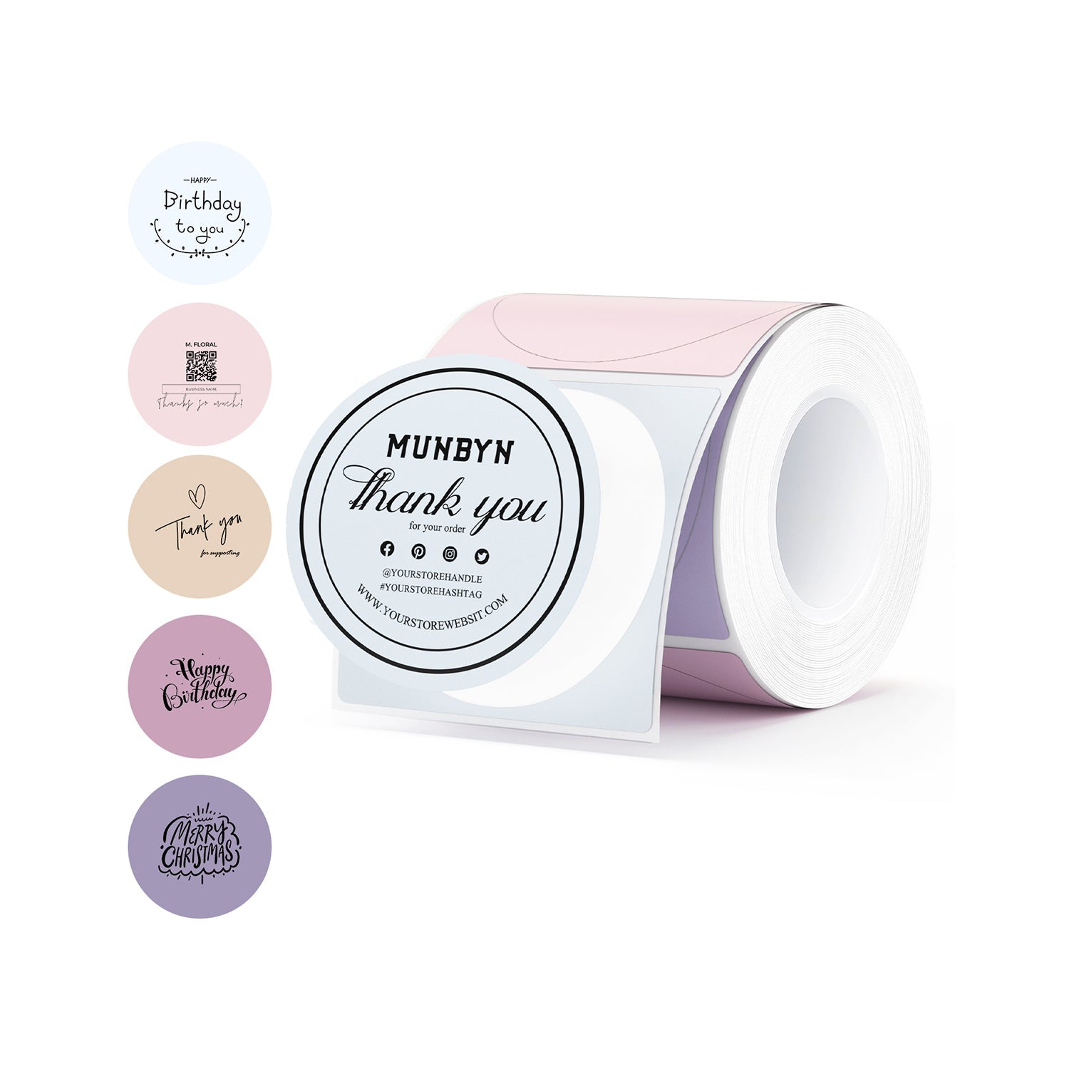 MUNBYN Bakery Branding Label Kit for Custom Packaging