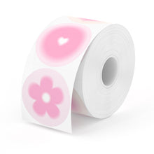 Elevate your labeling game with MUNBYN's 6-in-1 Pink Decorative Round Label Rolls, where each roll has six charming pink patterns.