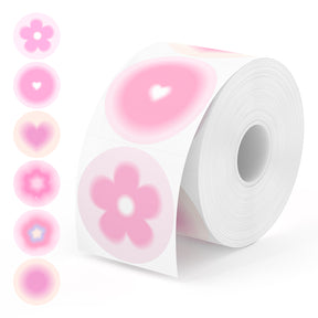 Each roll features six charming pink patterns, giving you a variety of options to elevate your labeling game.