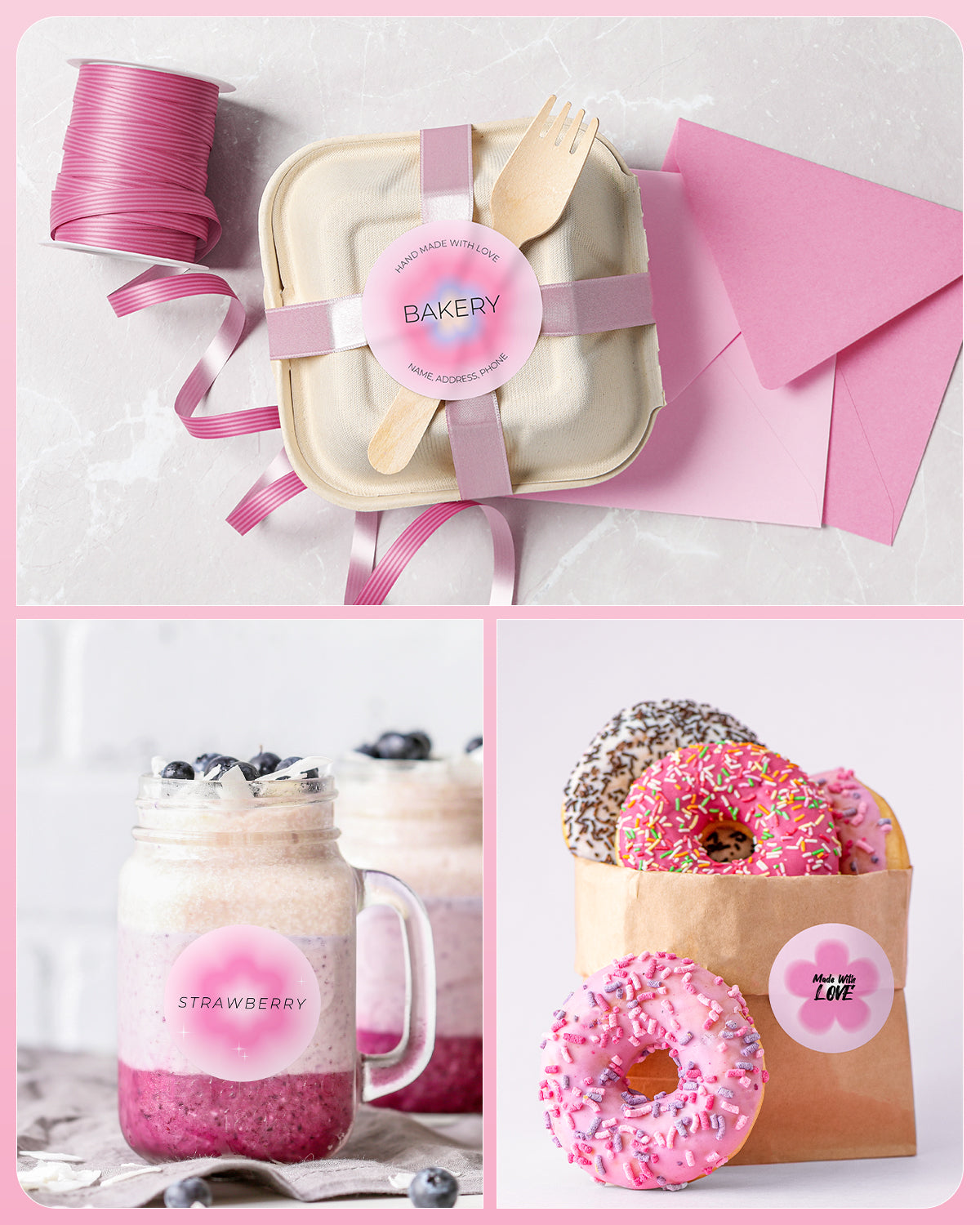  Perfect for personalizing mason jars, branding artisanal foods, or giving merchandise a unique touch, these Pink Multi-Pattern Thermal Label Rolls are ideal.
