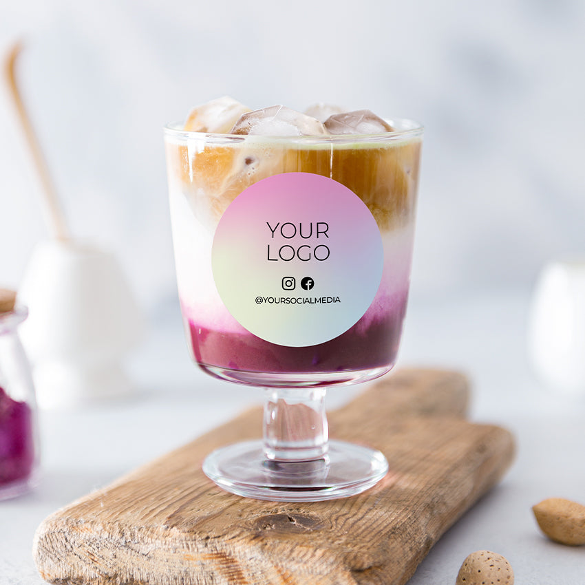 MUNBYN gradient labels are also perfect for elevating the presentation of ice cream products, adding a burst of color and style.