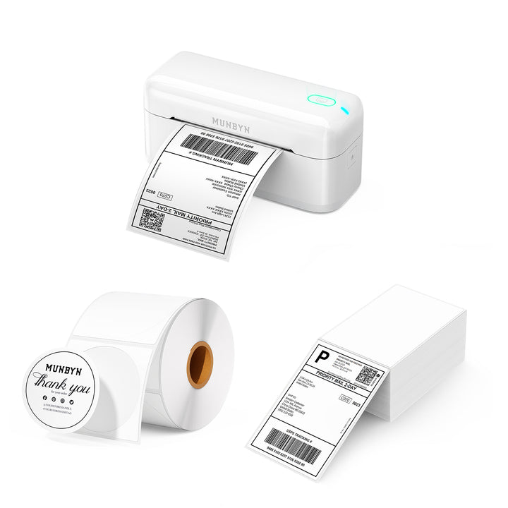 MUNBYN RW402B Bluetooth Thermal Label Printer Kit for Daily Shipping Labels