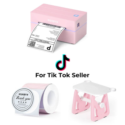 MUNBYN RealWriter 130B Bluetooth Printer & Morandi Labels TikTok Packaging & Branding Classic Kit