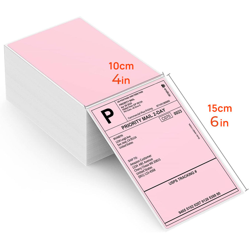 MUNBYN 4"x6" Fan-Fold Direct Thermal Shipping Labels (500/Stack)