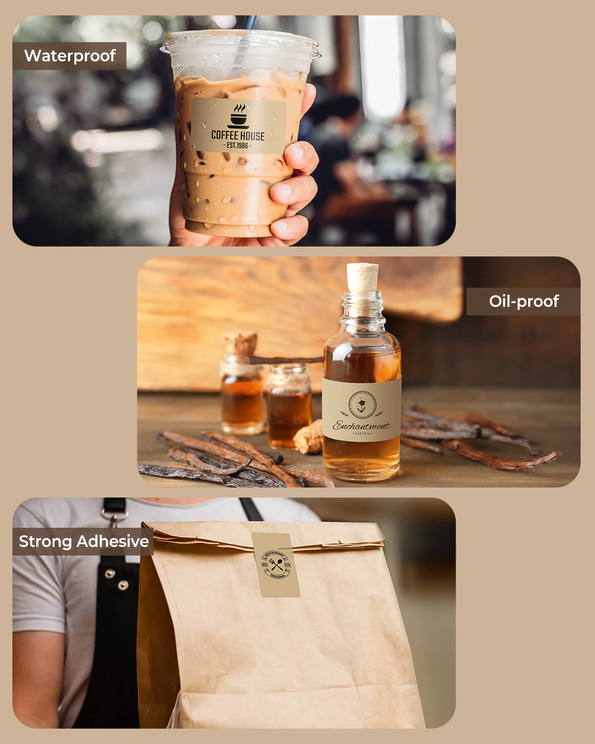 MUNBYN 2.25"x1.25" Generic Rectangle Series Thermal Labels (1000/Roll)