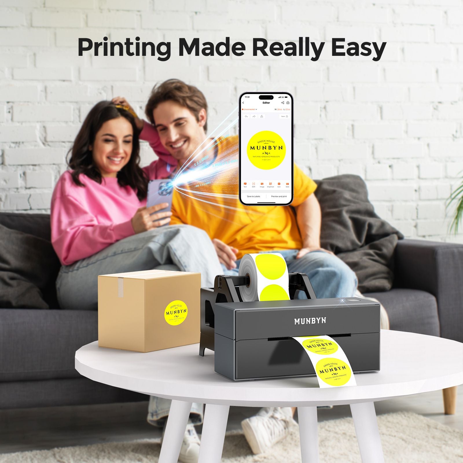 MUNBYN Bluetooth wireless shipping label printer can make printing and shipping easier.