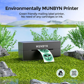 MUNBYN Bluetooth label printer is eco-friendly and green.