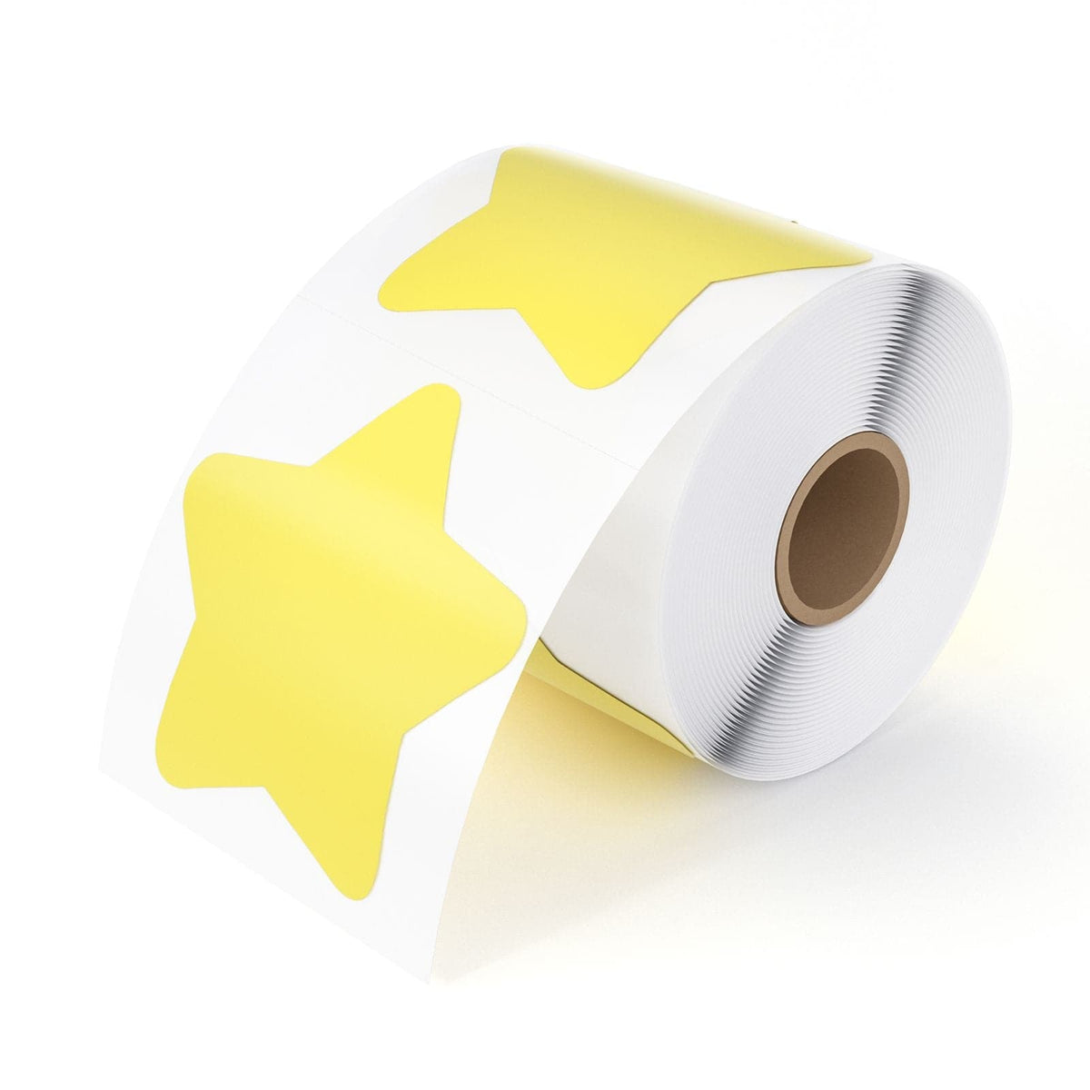 MUNBYN labels, sticker labels, star stickers, Gold, yellow, Pentagonal stickers, Pentagonal labels, yellow stars, blank label, roll labels, diy stickers, etsy labels, print stickers at home