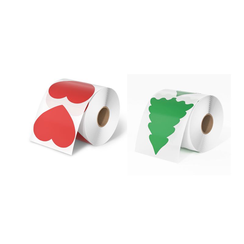 heart stickers, tree-shaped thermal sticker labels