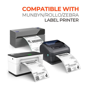 MUNBYN 4x6 shipping labels are compatible with a wide range of label printers, such as MUNBYN, ROLLO, and ZEBRA.