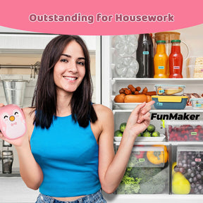 MUNBYN Pink penguin Portable Bluetooth Label Maker Machine is outstanding for housework.