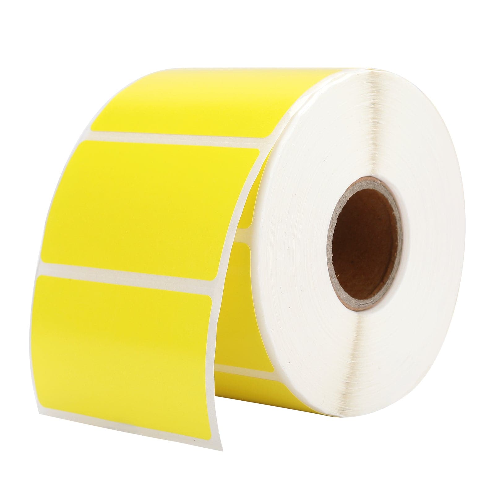 Yellow Rectangle Direct Thermal Labels