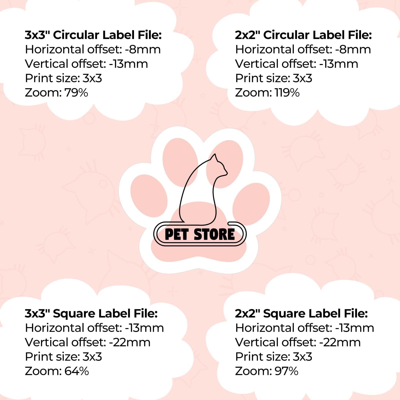 Create personalized paw print stickers for business and life.