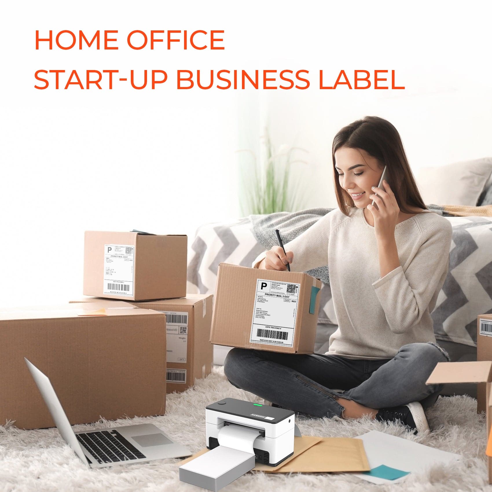 MUNBYN 4x6 thermal labels are perfect for home offices and startup package shipping labels.