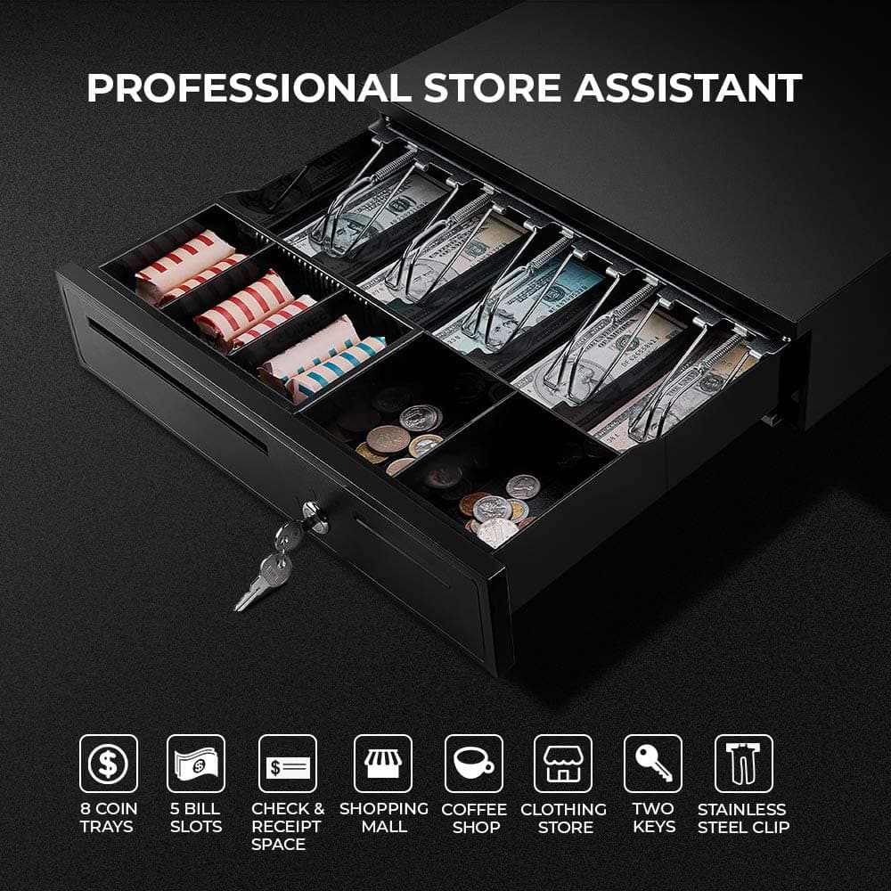 MUNBYN Black Cash Register Drawer Box – MUNBYN