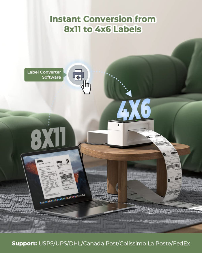 MUNBYN Imprimante Etiquette Bluetooth 4x6, Imprimante Thermqiue