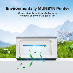 MUNBYN thermal printer for shipping labels is eco-friendly and green.