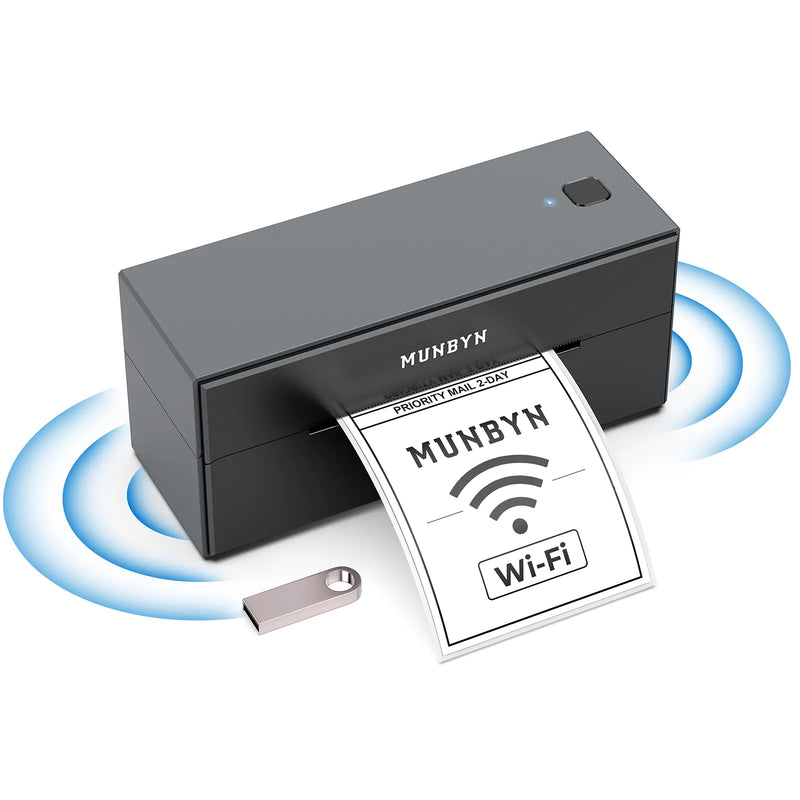 Eksempel Eksisterer Mursten MUNBYN Wireless Shipping Label Printer P129S