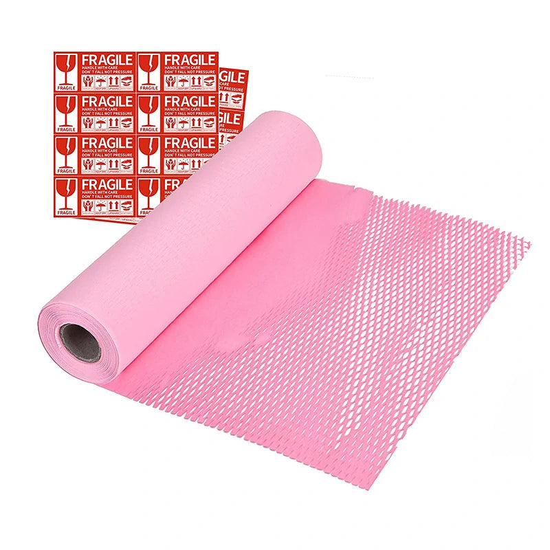 Eco Friendly Honeycomb Packing Paper, 15 x 820' Honeycomb Cushioning Wrap  Roll for Moving Shipping Packaging Gifts, Recyclable Honeycomb Paper Moving