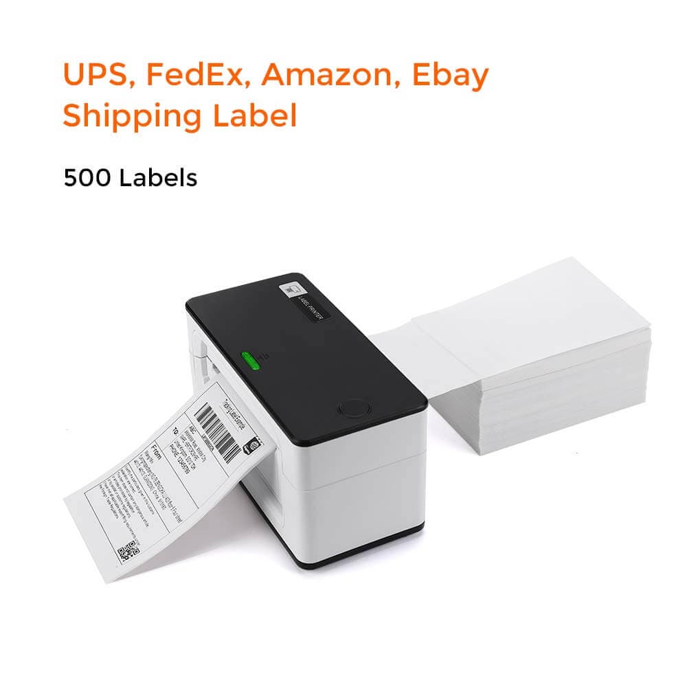 MUNBYN shipping labels are suitable for printing UPS, FedEx, Amazon, and eBay shipping labels.