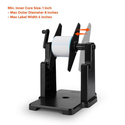 Black MUNBYN 941ST label holder for label printer accessories, designed to secure and organize labels efficiently.